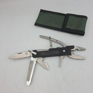 VINTAGE MINT BARLOW WITH SPRING PLIERS MULTI-TOOL POCKET KNIFE BELT SHEATH